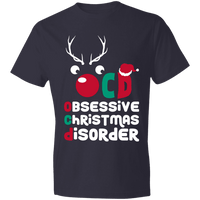 Load image into Gallery viewer, Designs by MyUtopia Shout Out:OCD - Obsessive Christmas Disorder - Lightweight Unisex T-Shirt,Navy / S,Adult Unisex T-Shirt
