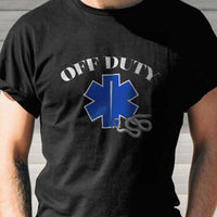 Load image into Gallery viewer, Designs by MyUtopia Shout Out:Off Duty Adult Unisex Black T-Shirt
