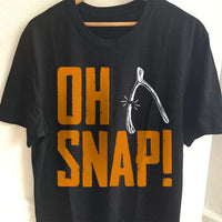 Load image into Gallery viewer, Designs by MyUtopia Shout Out:Oh Snap! Adult Unisex Cotton Short Sleeve T-Shirt,S / Black,Adult Unisex T-Shirt
