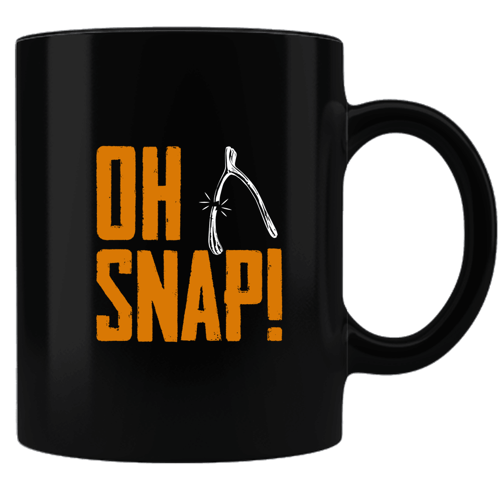 Designs by MyUtopia Shout Out:OH SNAP! Black Ceramic Coffee Mug,Black,Ceramic Coffee Mug
