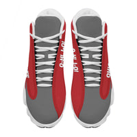 Load image into Gallery viewer, Designs by MyUtopia Shout Out:Ohio Basketball Fan Microfiber Leather Hightop Sneakers
