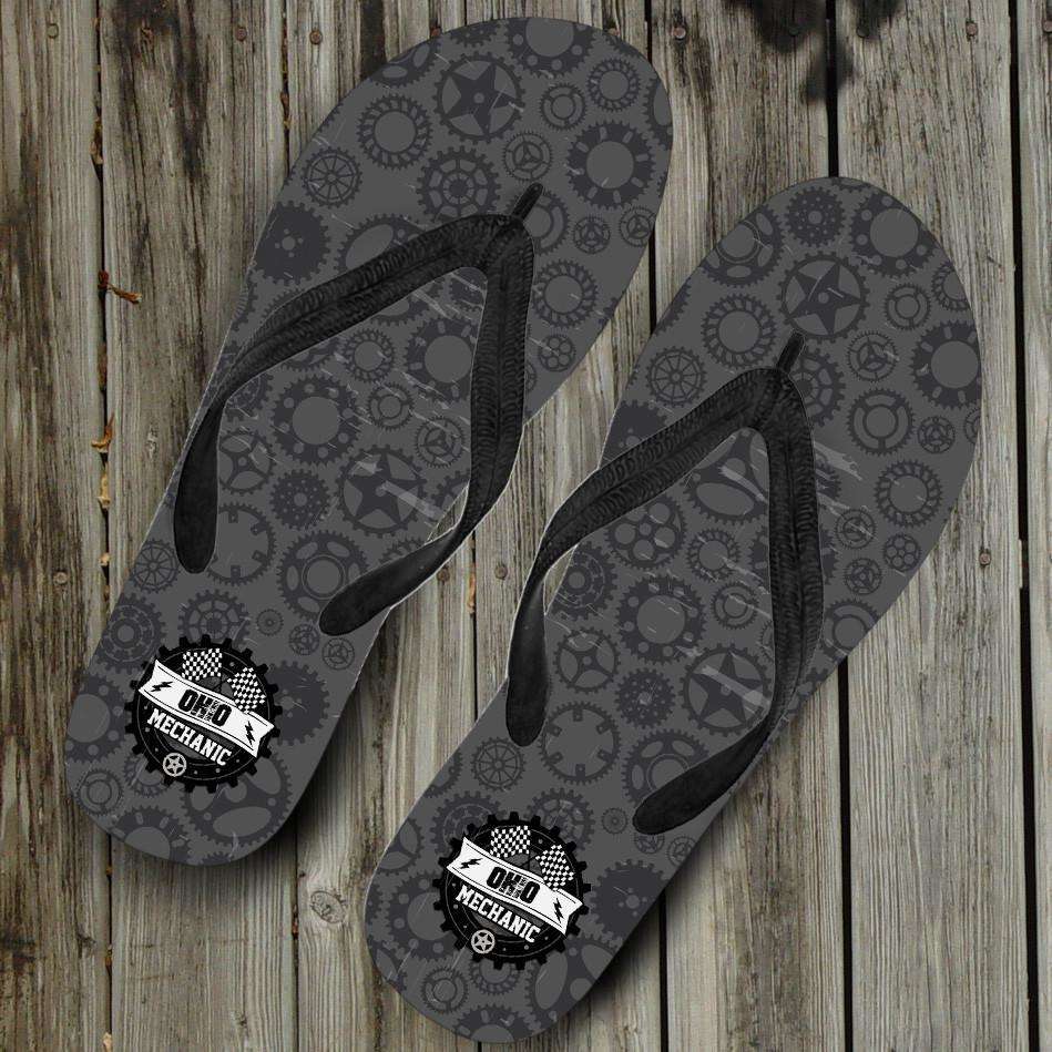 Designs by MyUtopia Shout Out:Ohio Mechanic Flip-Flops