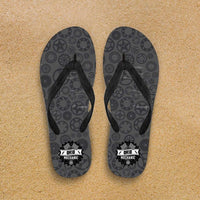 Load image into Gallery viewer, Designs by MyUtopia Shout Out:Ohio Mechanic Flip-Flops,Women&#39;s / Women&#39;s Small (US 5-6 /EU 35-37) / Black,Flip Flops
