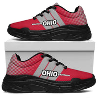 Load image into Gallery viewer, Designs by MyUtopia Shout Out:Ohio #NutHouse Chunky Sneakers,Women&#39;s / Ladies US5.5 (EU36) / Red,Chunky Sneakers
