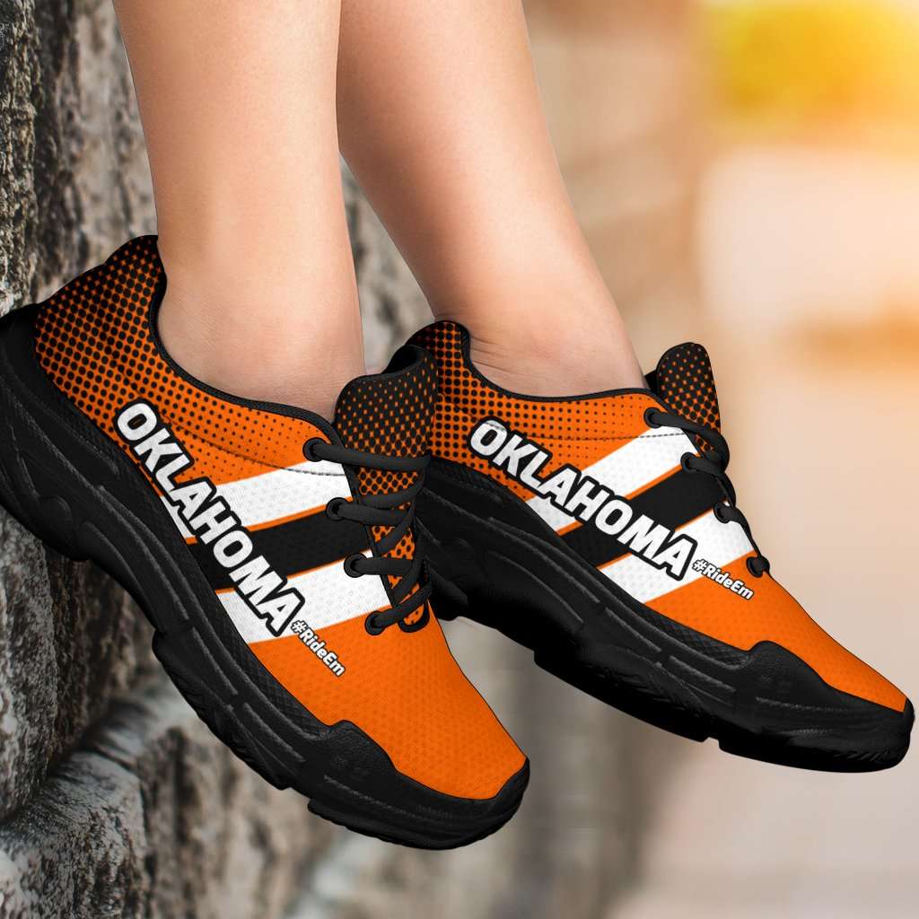 Designs by MyUtopia Shout Out:Oklahoma #RideEm Chunky Sneakers