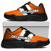 Load image into Gallery viewer, Designs by MyUtopia Shout Out:Oklahoma #RideEm Chunky Sneakers,Women&#39;s / Ladies US5.5 (EU36) / Orange,Chunky Sneakers
