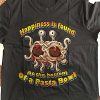 Load image into Gallery viewer, Designs by MyUtopia Shout Out:Olive Garden Pasta, Flying Spaghetti Monster Adult Unisex Black T-Shirt

