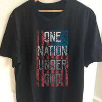 Load image into Gallery viewer, Designs by MyUtopia Shout Out:One Nation Under God Adult Unisex T-Shirt,S / Black,Adult Unisex T-Shirt
