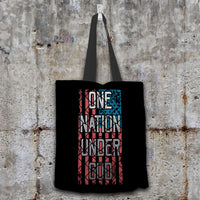 Load image into Gallery viewer, Designs by MyUtopia Shout Out:One Nation Under God Fabric Totebag Reusable Shopping Tote
