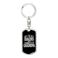 Load image into Gallery viewer, Designs by MyUtopia Shout Out:Only The Best Dads get Promoted to Grandpa - Liquid Glass Keepsake Keychain
