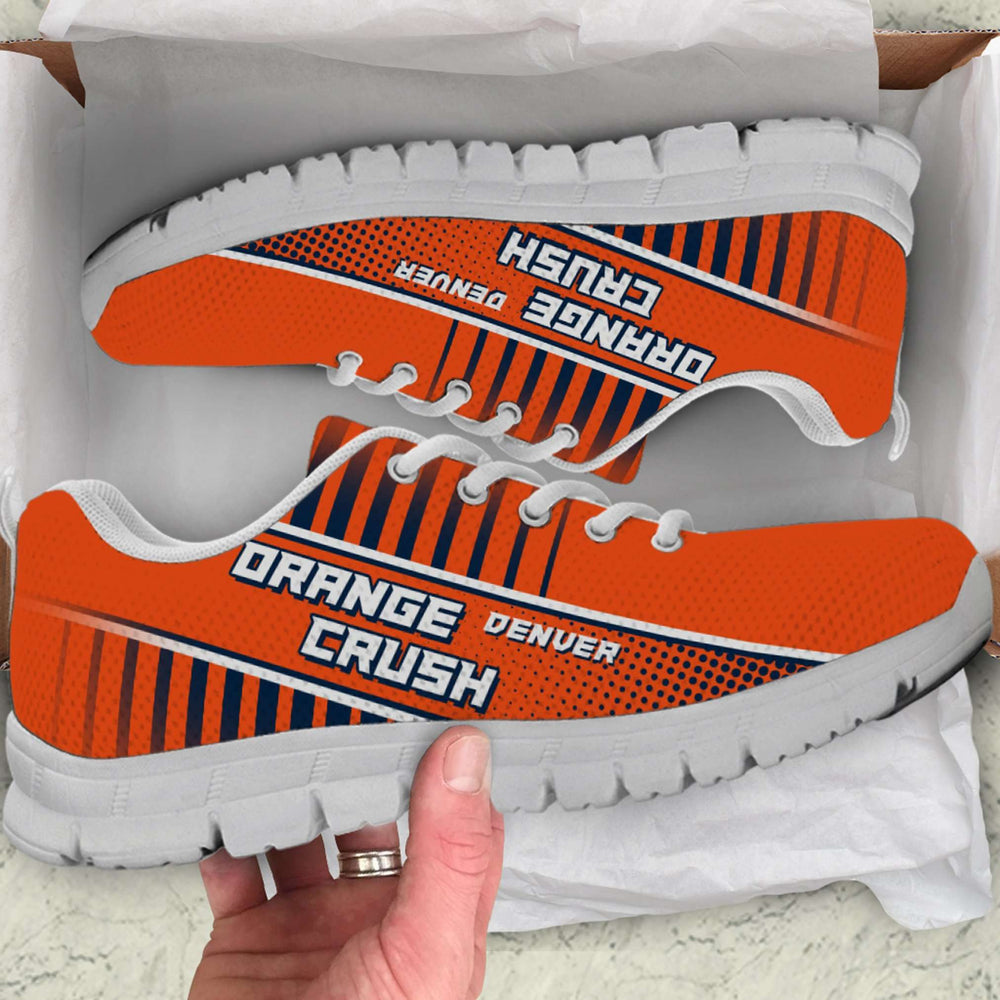 Designs by MyUtopia Shout Out:Orange Crush Denver Fan Mesh Fabric Running Shoes