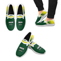 Load image into Gallery viewer, Designs by MyUtopia Shout Out:Oregon Fan #WinTheDay Mens Slip-on Canvas Sneakers
