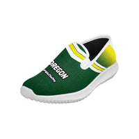 Load image into Gallery viewer, Designs by MyUtopia Shout Out:Oregon Fan #WinTheDay Mens Slip-on Canvas Sneakers
