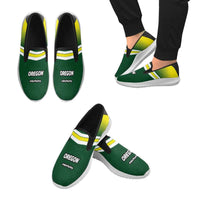 Load image into Gallery viewer, Designs by MyUtopia Shout Out:Oregon Fan #WinTheDay Mens Slip-on Canvas Sneakers
