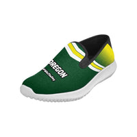 Load image into Gallery viewer, Designs by MyUtopia Shout Out:Oregon Fan #WinTheDay Mens Slip-on Canvas Sneakers
