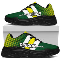 Load image into Gallery viewer, Designs by MyUtopia Shout Out:Oregon #Win the Day Chunky Sneakers,Women&#39;s / Ladies US5.5 (EU36) / Green,Chunky Sneakers
