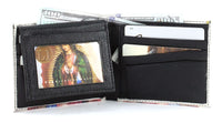 Load image into Gallery viewer, Designs by MyUtopia Shout Out:Our Lady of Guadalupe Vegan Leather Bifold Men&#39;s Wallet with Flip Up ID Window
