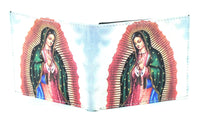Load image into Gallery viewer, Designs by MyUtopia Shout Out:Our Lady of Guadalupe Vegan Leather Bifold Men&#39;s Wallet with Flip Up ID Window
