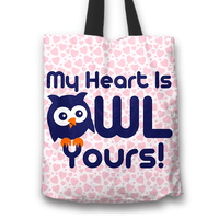 Load image into Gallery viewer, Designs by MyUtopia Shout Out:Owl Yours Fabric Totebag Reusable Shopping Tote
