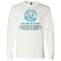 Load image into Gallery viewer, Designs by MyUtopia Shout Out:Owning A Pitbull Adult Long Sleeve Tee,White / S,Long Sleeve T-Shirts
