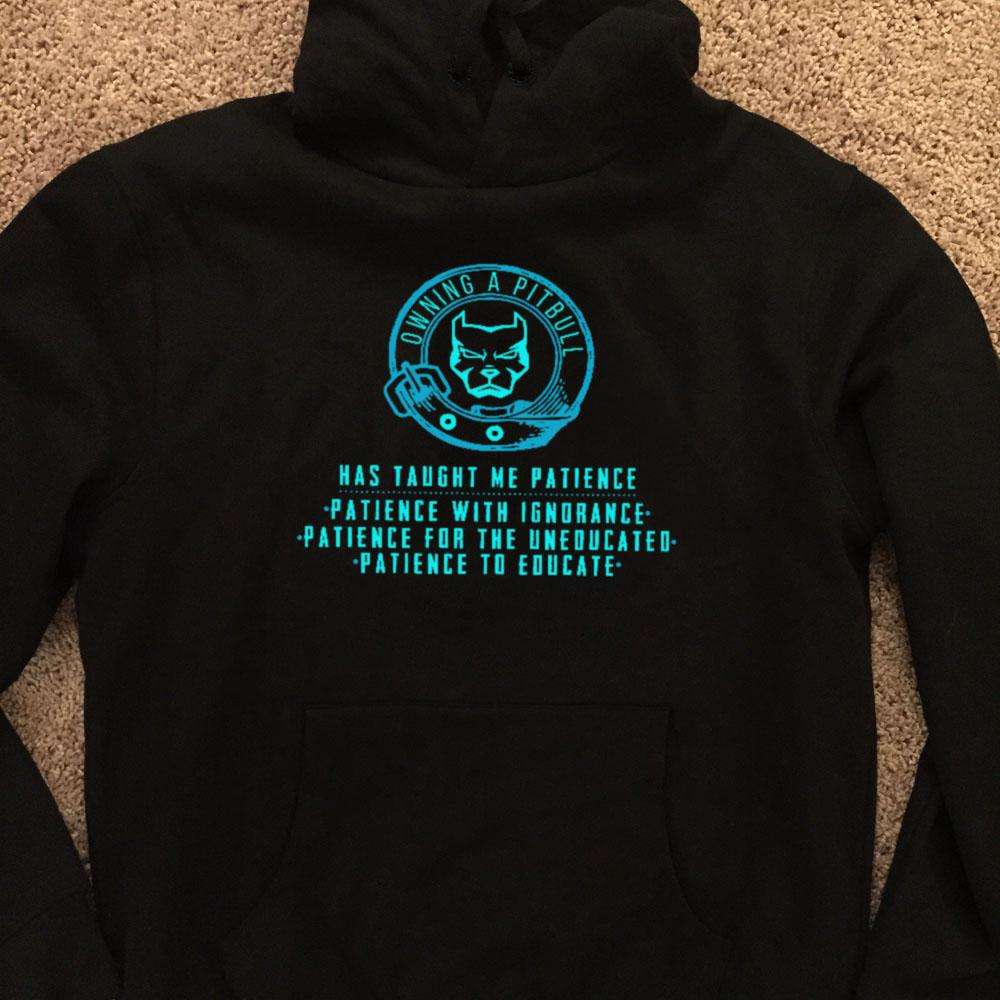 Designs by MyUtopia Shout Out:Owning A Pitbull Pullover Hoodie