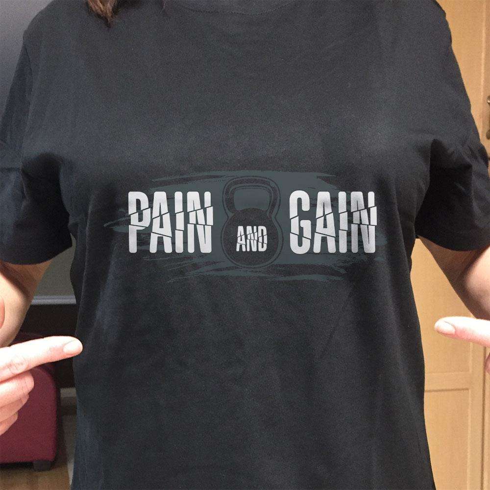 Designs by MyUtopia Shout Out:Pain and Gain Adult Unisex T-Shirt