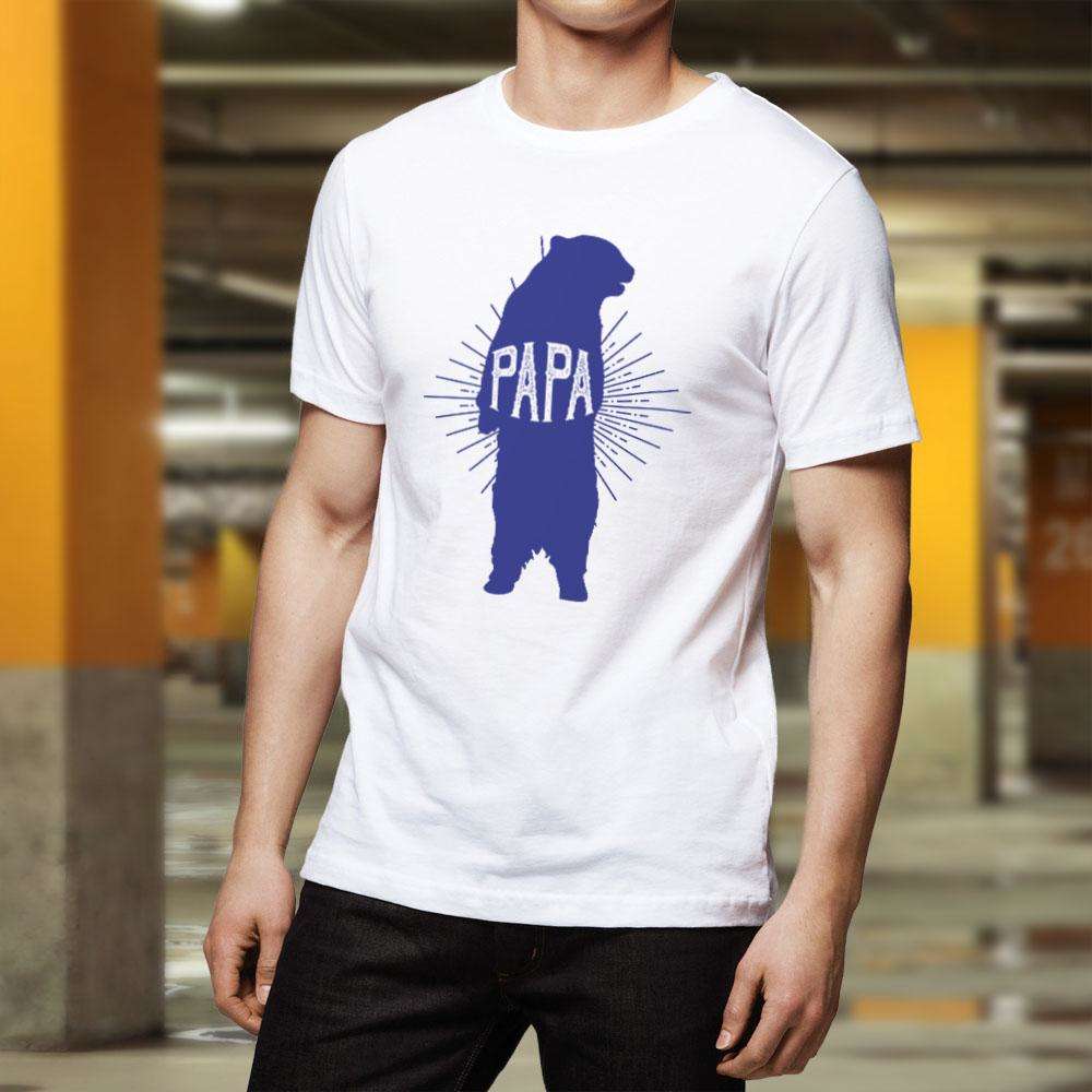 Designs by MyUtopia Shout Out:Papa Bear Adult Unisex T-Shirt White