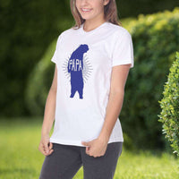 Load image into Gallery viewer, Designs by MyUtopia Shout Out:Papa Bear Adult Unisex T-Shirt White
