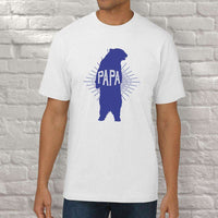 Load image into Gallery viewer, Designs by MyUtopia Shout Out:Papa Bear Adult Unisex T-Shirt White,S / White,Adult Unisex T-Shirt
