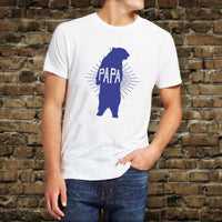 Load image into Gallery viewer, Designs by MyUtopia Shout Out:Papa Bear Adult Unisex T-Shirt White
