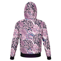 Load image into Gallery viewer, Designs by MyUtopia Shout Out:Pastel Leopard Print Fashion Fleece Lined Pullover Hoodie
