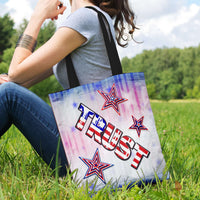 Load image into Gallery viewer, Designs by MyUtopia Shout Out:Patriotic Stars &amp; Stripes - Trust Fabric Totebag Reusable Shopping Tote,Diagonal / Red/Blue/White,Reusable Fabric Shopping Tote Bag
