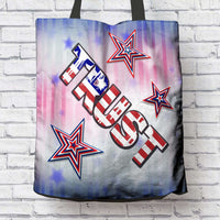 Load image into Gallery viewer, Designs by MyUtopia Shout Out:Patriotic Stars &amp; Stripes - Trust Fabric Totebag Reusable Shopping Tote
