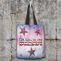 Load image into Gallery viewer, Designs by MyUtopia Shout Out:Patriotic Totebag - Dream Fabric Totebag Reusable Shopping Tote
