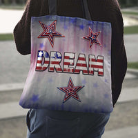 Load image into Gallery viewer, Designs by MyUtopia Shout Out:Patriotic Totebag - Dream Fabric Totebag Reusable Shopping Tote
