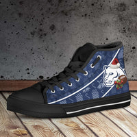 Load image into Gallery viewer, Designs by MyUtopia Shout Out:Penn State Nittany Lions Christmas Football Pattern Canvas High Top Shoes
