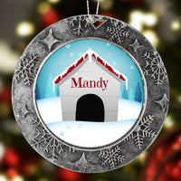 Load image into Gallery viewer, Designs by MyUtopia Shout Out:Personalized Doghouse Christmas Keepsake Ornament
