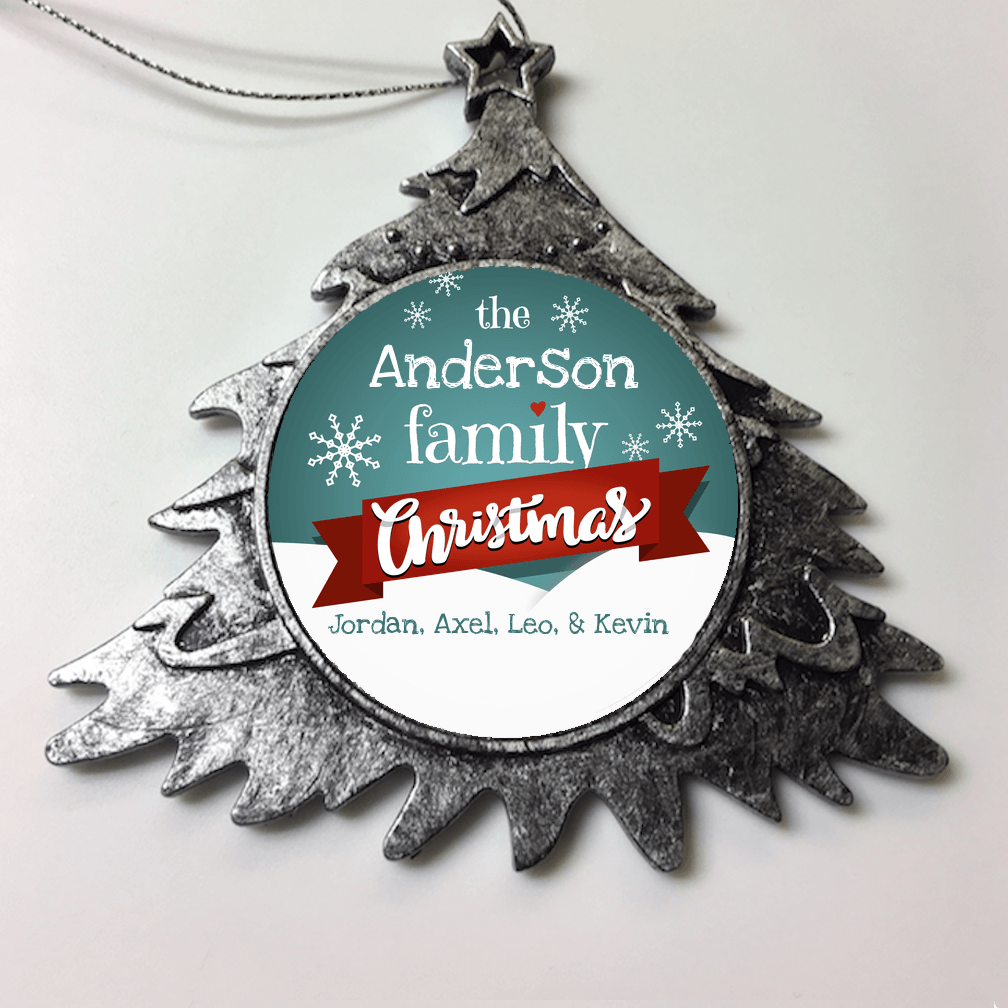 Designs by MyUtopia Shout Out:Personalized Family Christmas Keepsake Ornament With Kids Names,Christmas Tree,Personalized Christmas Ornament