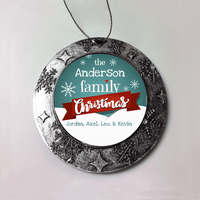 Load image into Gallery viewer, Designs by MyUtopia Shout Out:Personalized Family Christmas Keepsake Ornament With Kids Names,Round Ornament,Personalized Christmas Ornament
