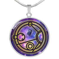 Load image into Gallery viewer, Designs by MyUtopia Shout Out:Personalized Name in Gallifreyan Necklace,Luxury Necklace (Silver) / No,Necklace
