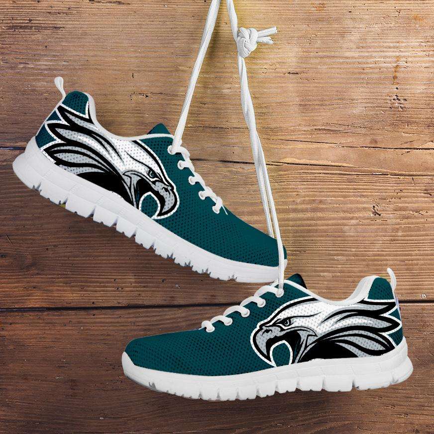 Designs by MyUtopia Shout Out:Philadelphia Fan Art Eagle on Green Running Shoes