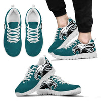 Load image into Gallery viewer, Designs by MyUtopia Shout Out:Philadelphia Fan Art Eagle on Green Running Shoes
