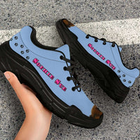 Load image into Gallery viewer, Designs by MyUtopia Shout Out:Picture of Your Pet Here! Your Pets Name! Personalized Chunky Sneakers Blue
