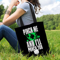 Load image into Gallery viewer, Designs by MyUtopia Shout Out:Pinch Me, I&#39;ll Punch You Fabric Totebag Reusable Shopping Tote
