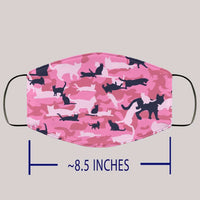 Load image into Gallery viewer, Designs by MyUtopia Shout Out:Pink Camo Cat Print Adult Fabric Face Mask with Elastic Ear Loops
