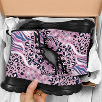 Load image into Gallery viewer, Designs by MyUtopia Shout Out:Pink Leopard and Tiger Print 7 Eye Walking Boots,Women&#39;s / Ladies US 5 (EU35),Lace-up Boots
