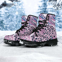 Load image into Gallery viewer, Designs by MyUtopia Shout Out:Pink Leopard and Tiger Print 7 Eye Walking Boots
