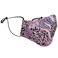 Load image into Gallery viewer, Designs by MyUtopia Shout Out:Pink Leopard Tiger print Fitted Face Mask w. Adjustable Ear Loops
