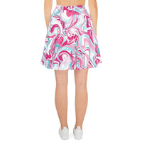 Load image into Gallery viewer, Designs by MyUtopia Shout Out:Pink Marble Skater Skirt
