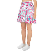 Load image into Gallery viewer, Designs by MyUtopia Shout Out:Pink Marble Skater Skirt

